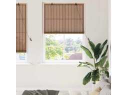 Vidaxl Estores De Rolo Castanho 110 X 220 Cm Bambu