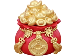 Enfeite Carro Criativo Retrô Resina Prateada Formato Bolsa Ornamento Decorativo Resistente Escritório Jardim GOKOCO