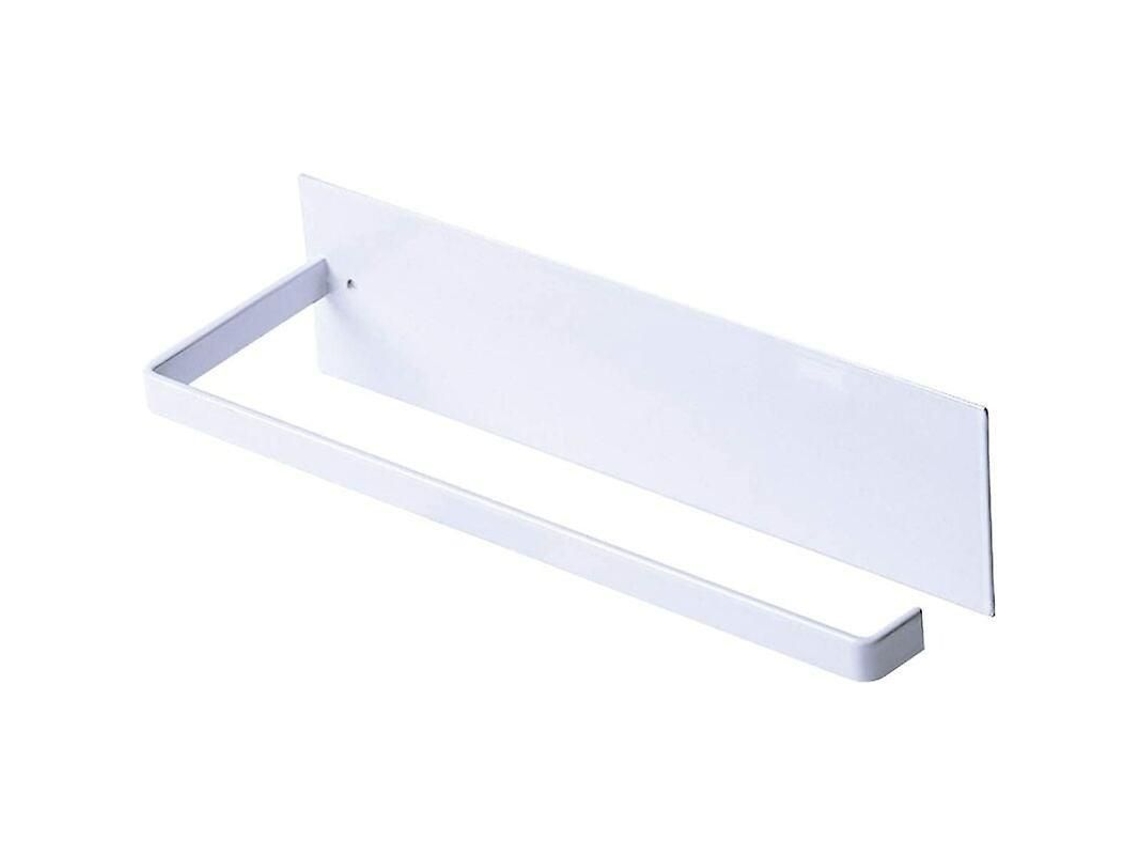 Porta Servilletas De Cocina Pared, Sin Taladrar, Autoadehsivo, Acero Carbono, 25cm, Blanco