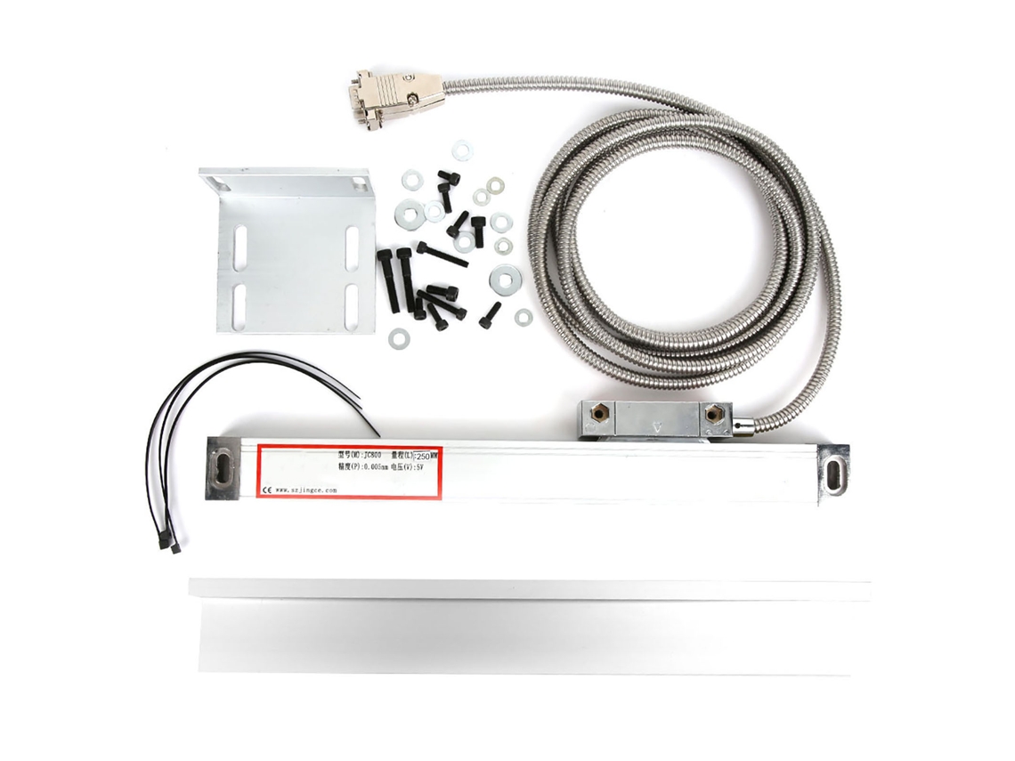 Escala Linear Alumínio 250mm para Máquinas de Fresar