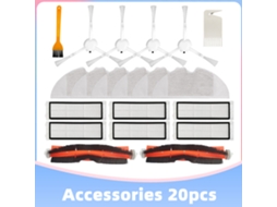 Conjunto de pano de escova de filtro hepa para xiami mi robô aspirador de pó stytj01zhm mijia 1c/1t dreame f9 acessórios de aspirador de pó