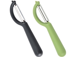 Descascador Universal, Descascador Giratório Em Aço Inoxidável, Faca De Cozinha Com Lâmina Afiada Para Legumes E Frutas, Verde+ Preto