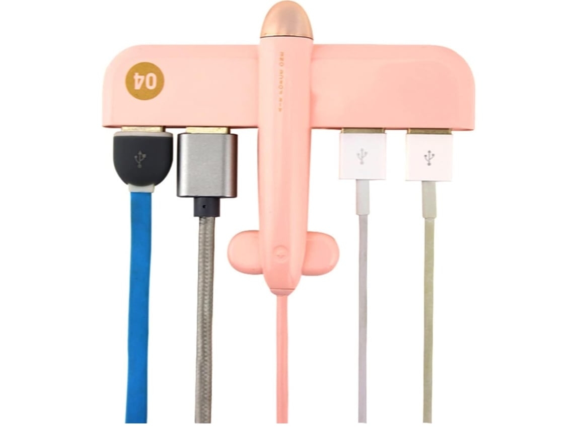 Criativo Leve Multi Portas Usb Hub Formato de Avião para Macbook Mac Pro e Mini Múltiplas 4 Portas Alimentadas Por Usb 2.0 Hub Splitter Rosa
