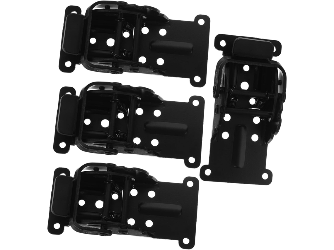 Conjunto De 4 Suportes Dobradiça Dobrável Em Aço Inoxidável Com Travamento Automático 90a 180 Graus