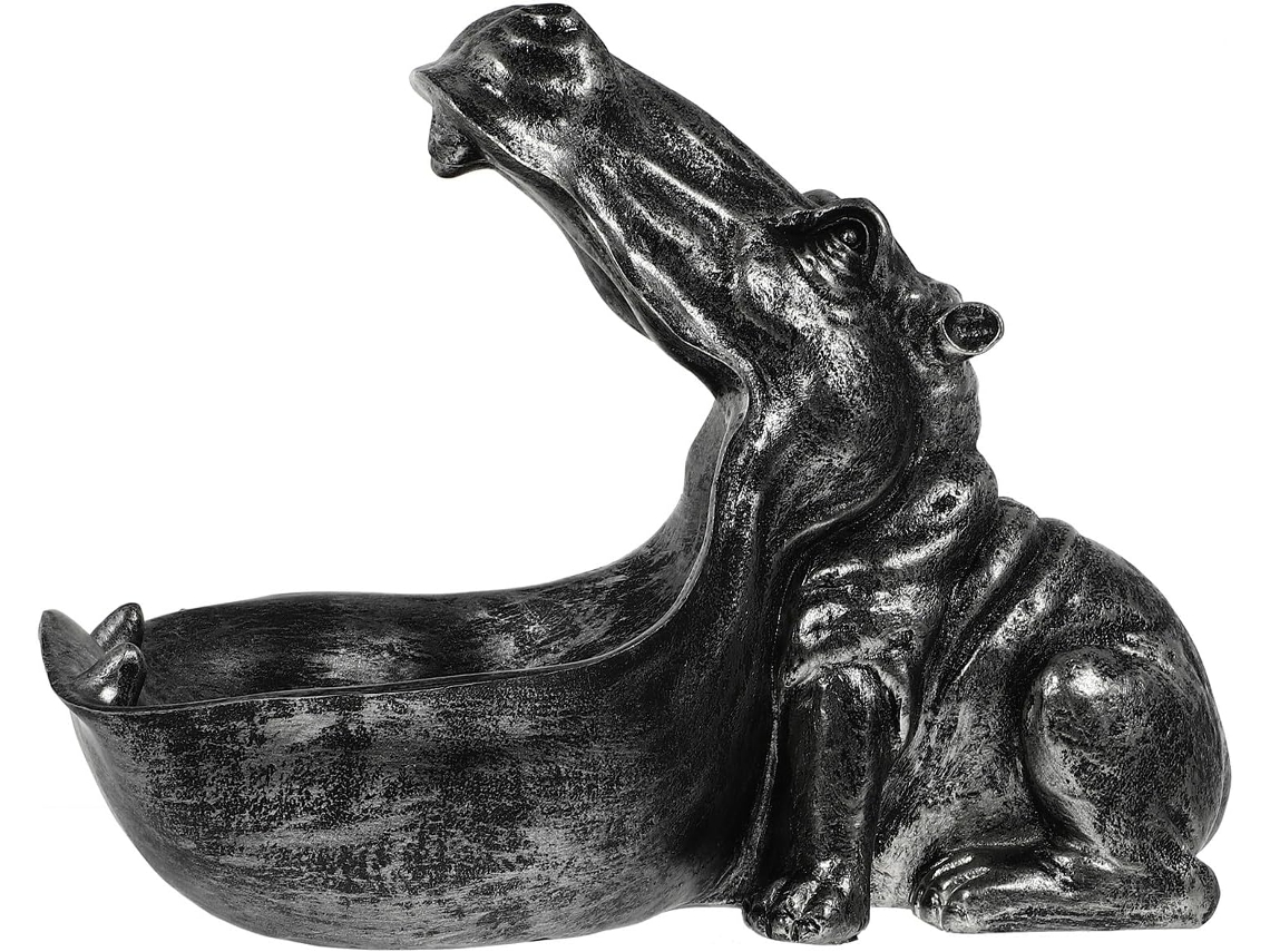Escultura Delicada Artística Hipopótamo Resina Ideal Decoração Armazenamento Escritório Aleatória Casa Cor GOKOCO