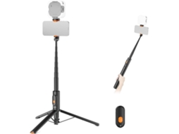 Bastão De Selfie Com Tripé De 57,9" Com Controle Remoto Para Iphone, Samsung E Android (preto)
