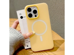 Capa Para Iphone 17 Pro Max Laranja, Dupla Camada, Magnética, Com Toque Fosco.