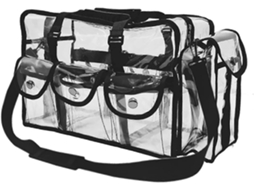 Bolsa De Maquiagem Transparente Com 5 Bolsos Externos, Bolsa De Higiene Pessoal À Prova Dágua E Transparente Com Alça De Ombro Pa Aquaforge