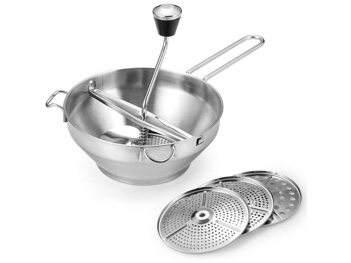 Moedor De Alimentos Em Aço Inoxidável Com