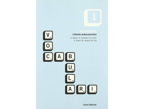 Livro Vocabuli 1Llibreta Autocorrectiva de Dolors Badia Salvador Comelles (Catalão)