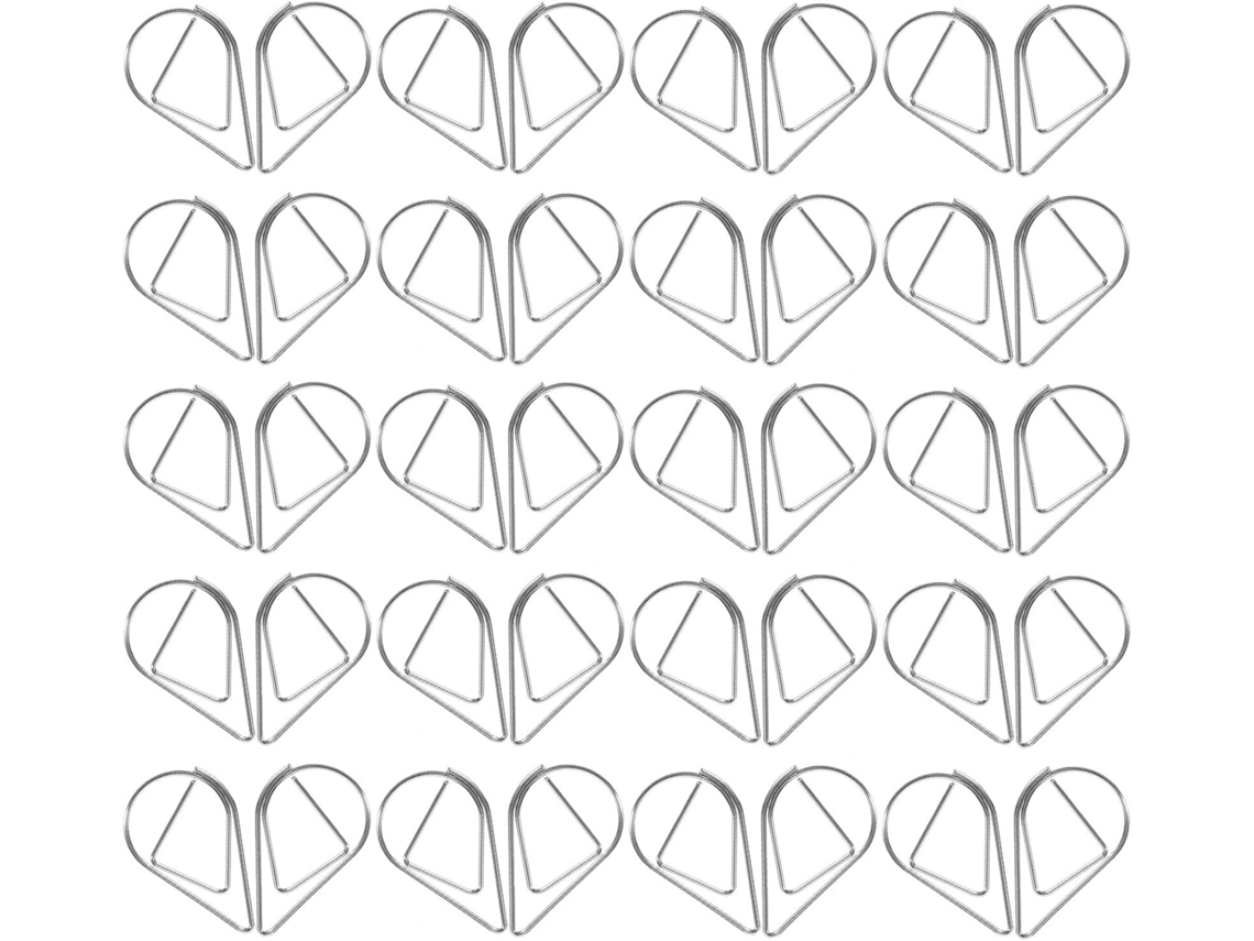 Shineofi 150 Clipes de Papel Pequenos de Ferro, Design Elegante em Formato de Gota, Compactos e Fáceis de Usar para Organização