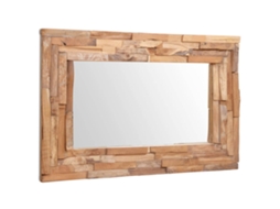 Espelho VIDAXL Brown Teak (90x60 cm)
