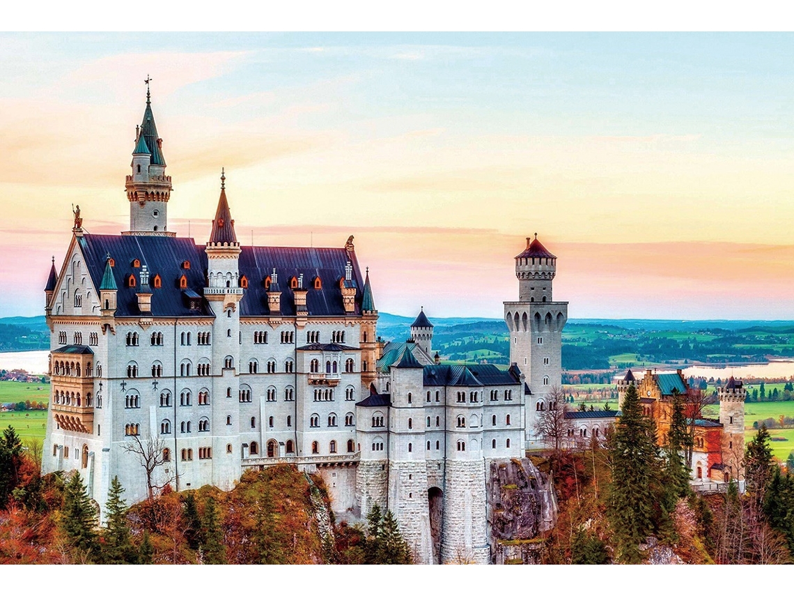Quebra-cabeças De 1000 Peças, Arte Panorâmica Alemã De Neuschwanstein, Educacional, Intelectual, Desafiador (azul)