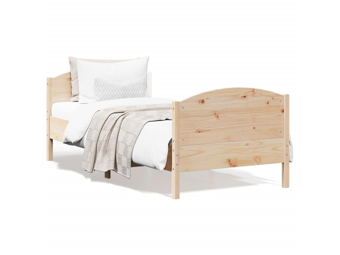 Cama Sem Colchão 90x190 Cm Madeira de Pinho Maciça MAISON EXCLUSIVE
