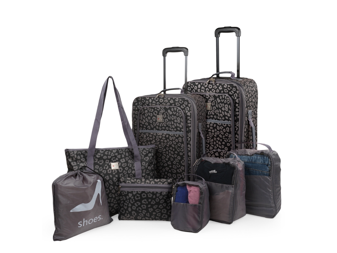 Conjunto de Malas Semi-Rígidas Eva ITACA Solite Cinza 39 5X67X23 Cm 54 5L