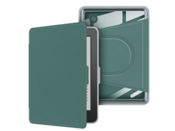 Capa para Kobo Clara Color 6 Polegadas SIURN com suporte ajustável em 360 graus verde escuro