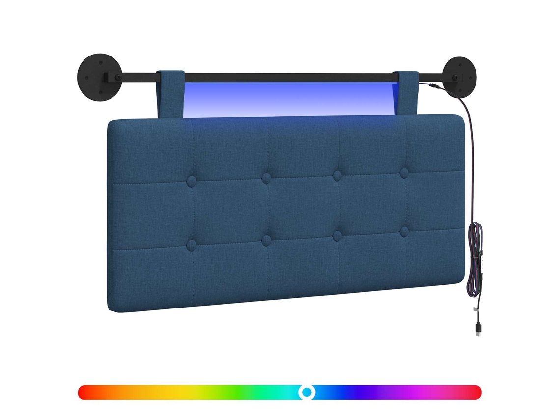 Cabeceira Suspensa com Luz Led Azul Tecido MAISON EXCLUSIVE