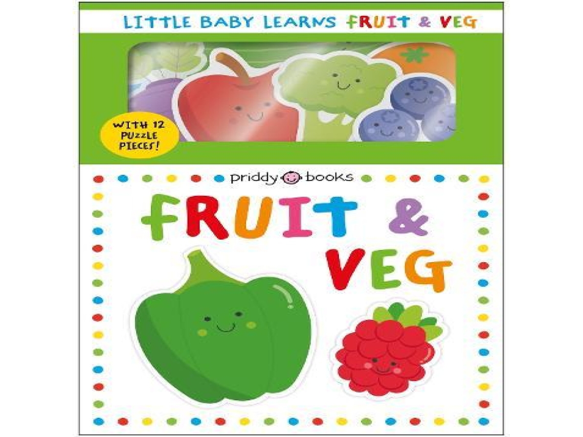 Livro Little Baby Learns Fruit Veg With 12 puzzle pieces! de Priddy Books (Inglês)