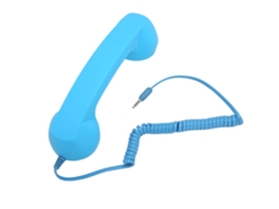 Fone De Ouvido Com Plug 3.5mm Retro Antirradição Para Celular E Computador Azul Céu