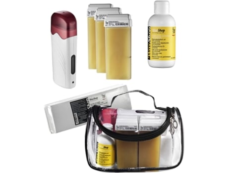 Kit de Depilação 4 Cartuchos de Cera, Aquecedor, Tiras Óleo Calmante Peggy Sage