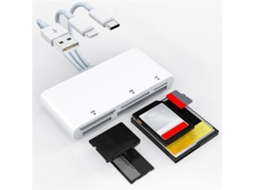 Leitor de Cartão de Memória 5 em 1, Adaptador Usb Otg, Leitor de Cartão Usb c, Compatível com Cartões Sd, Tf, Xd e Ms para Dispositivo Móvel AQUAFORGE