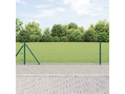 Vidaxl Cerca De Arame Soldado Com Base De Concreto 50 X 0,5 M Verde