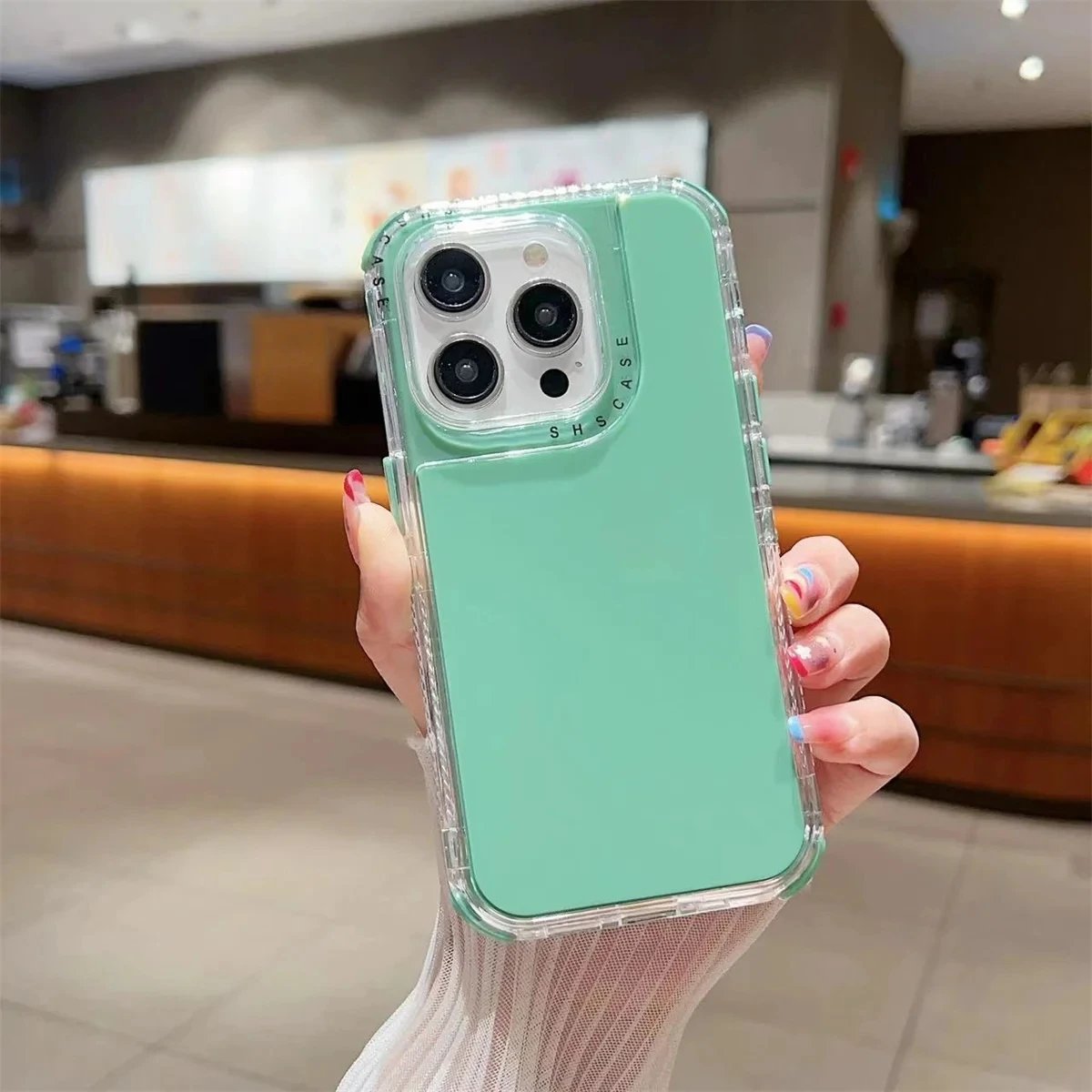 (verde Claro, Iphone 15 Plus) Capa 3 Em 1 Para Iphone, Com Proteção Contra Quedas De Nível Militar.