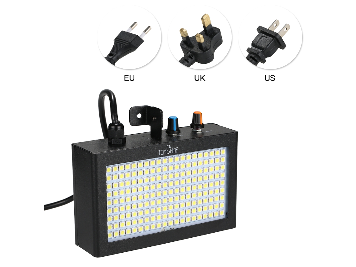 2026 luz Estroboscópica Tomshine 180 Leds Portátil com Controle de Som, Velocidade Ajustável para Festa, Disco, Cena, Ktv, Casamento