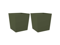 Garden Planter, Garden Planters Vidaxl Verde Aço (50 X 50 X 50 Cm)