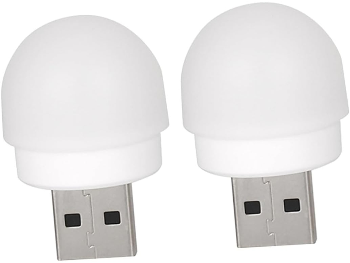 Mini Luminária Noturna Usb Branca Baluue 1w Para Quarto, Abajur