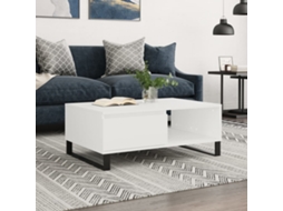 Vidaxl Mesa De Centro 90x60x35 Cm Derivados De Madeira Branco