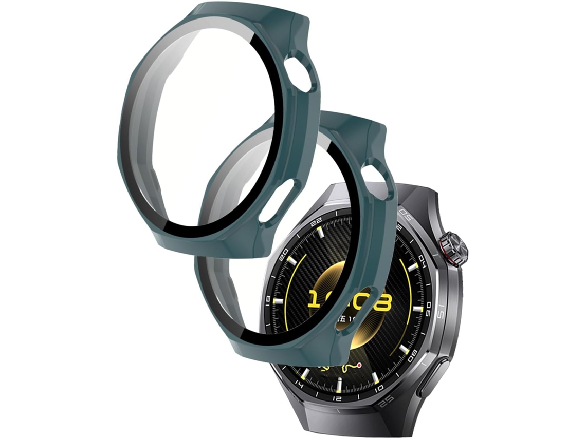 Capa Protetora Para Huawei Watch Gt6 Pro 46mm.ultrafina Em Policarbonato Rígido Película De Vidro(2 Peças) Verde Hexinyigjly
