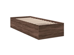 Estrutura de Cama Derivados Madeira Carvalho Castanho MAISON EXCLUSIVE (90x200 cm)