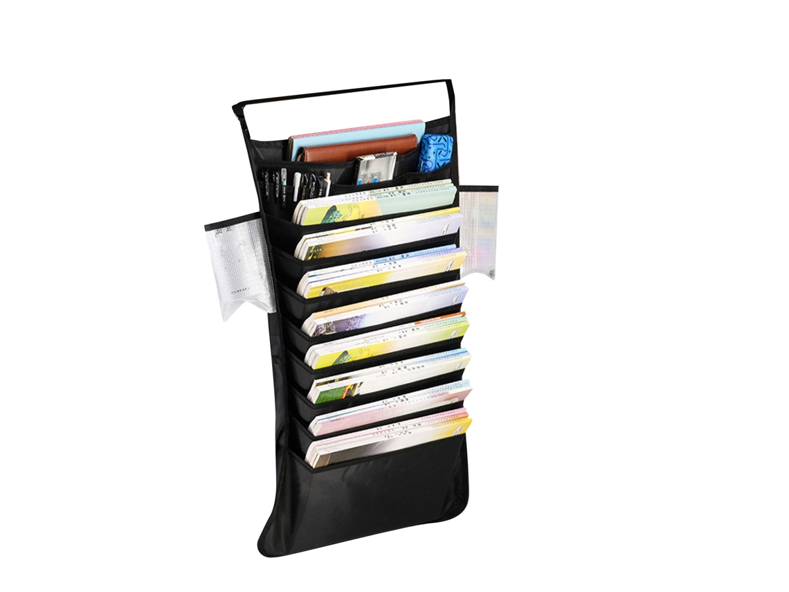 Bolsa Colgante para Libros de Escritorio de Tela Oxford Gruesa Multifuncional Con Gran Capacidad para Almacenamiento de Libros