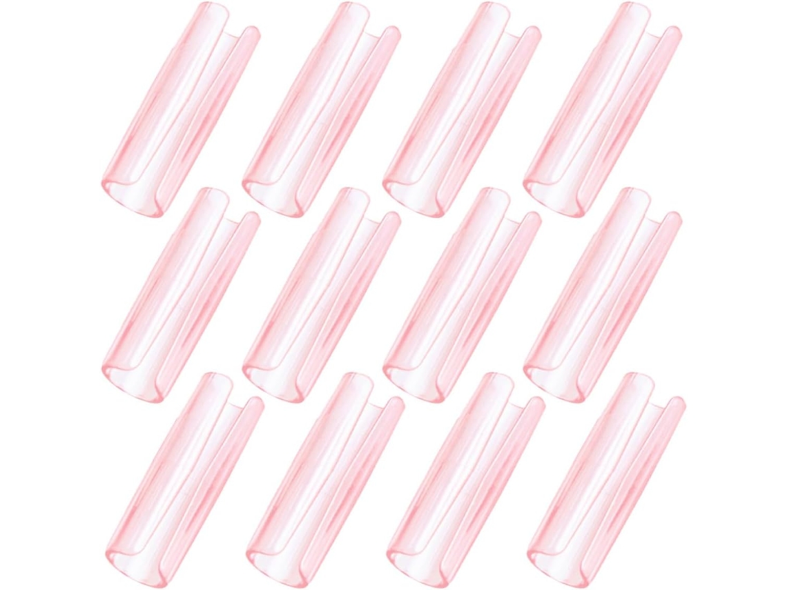 Packove Conjunto De 12-clipes Lençol Em Abs Transparentes E Rosa, Clipes Antiderrapantes Para Colchões E Sofás