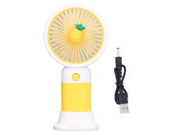 Mini Ventilador Portátil Vento Forte Usb Recarregável Estilo Cartunizado para Viagem Escritório Casa