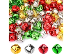 Campanas, Adornos Navideños,juego De 120 Campanas Navideñas De 2,5 Cm Para Decoración Navideña(doradas, Plateadas, Rojas Y Verdes)