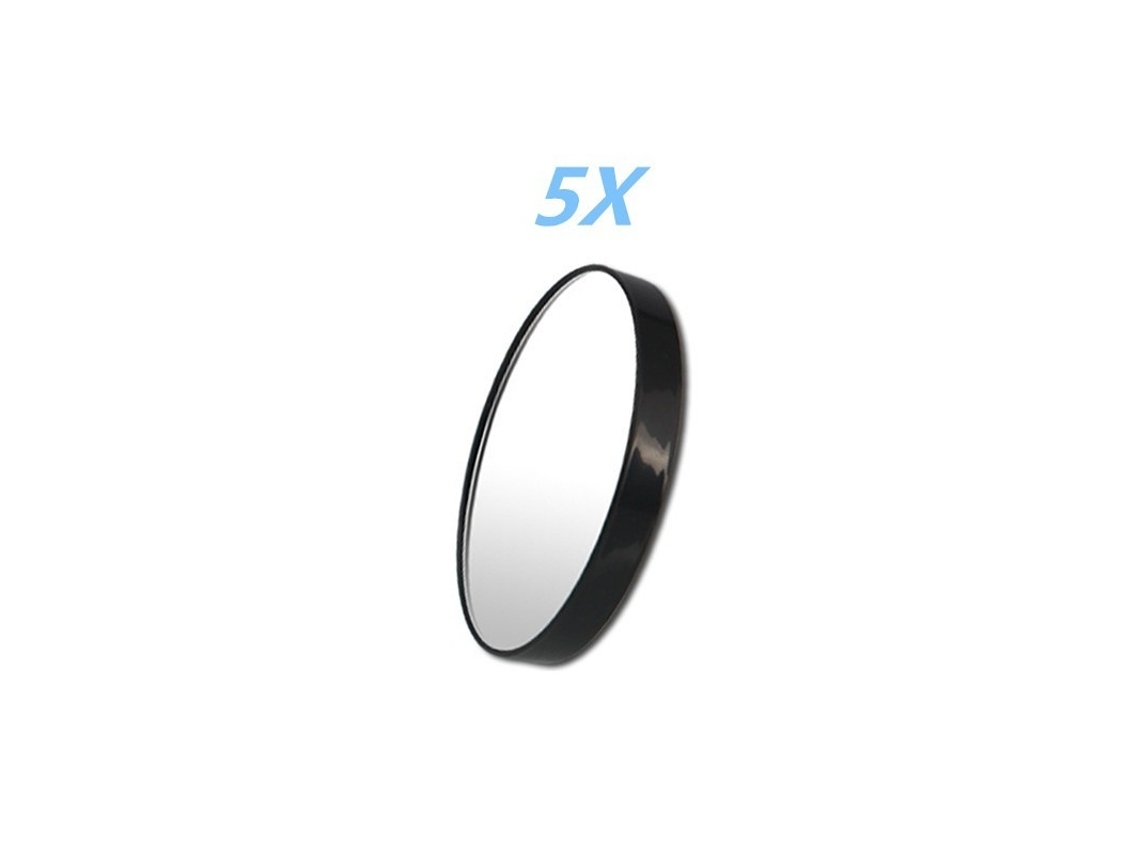 Espelho de maquiagem com ampliação de 3x/5x/10x/15x para mulheres, portátil, com ventosa segura, 8,8 cm, plástico.