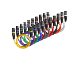 Cabo Xlr Vevor De 2 M Cabo De Microfone Dmx Balanceado Macho Para Fêmea 10 Unidades