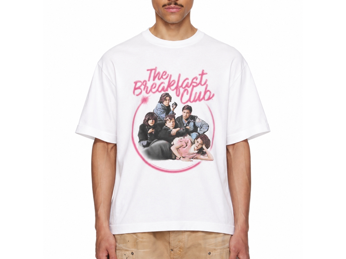 Rockinstone Breakfast Club Movie Airbrush White Adult T-shirt Size:l