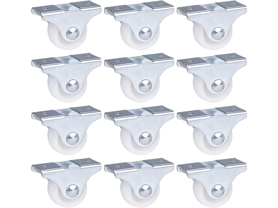 Conjunto De 12 Rodízios Pequenos Para Móveis, 25 Mm, Tamanho M Aquaforge