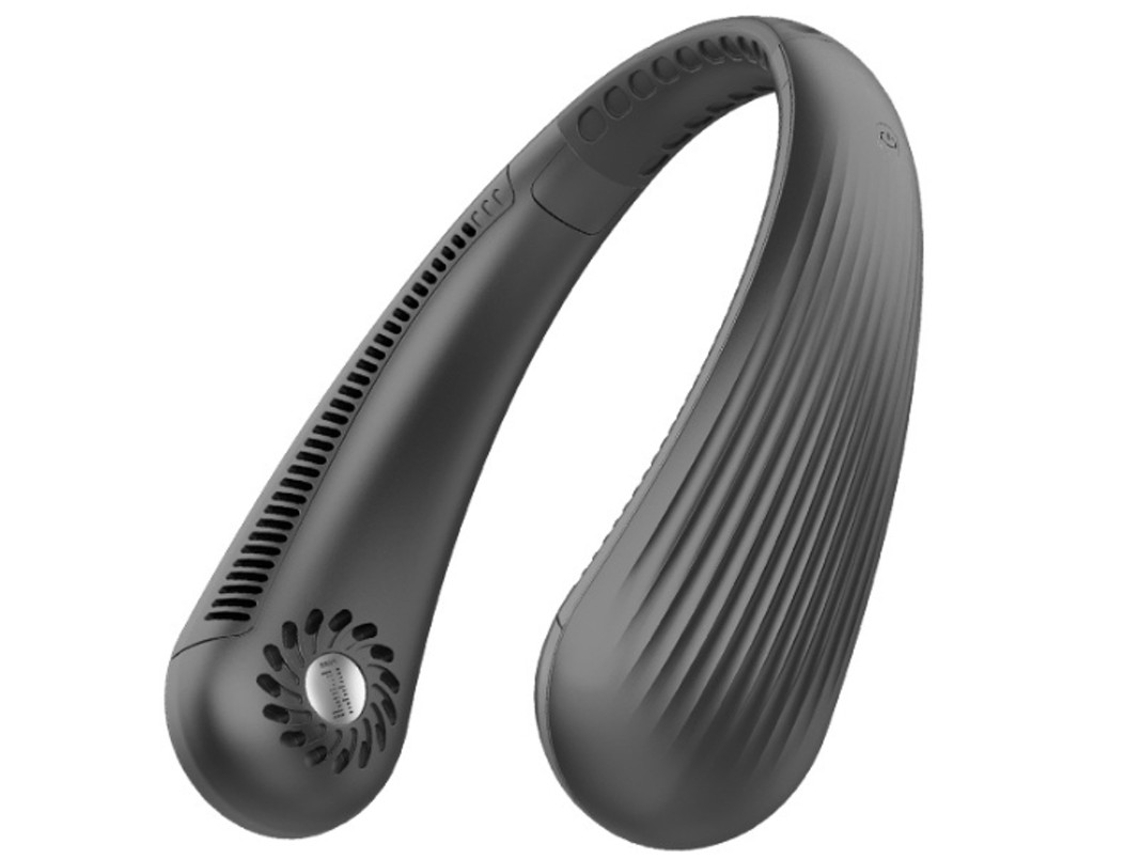 Ventilador de Pescoço Portátil, Tempo de Trabalho De 8 Horas, Ventilador de Pescoço Ajustável Com 3 Velocidades, Preto Yizhood