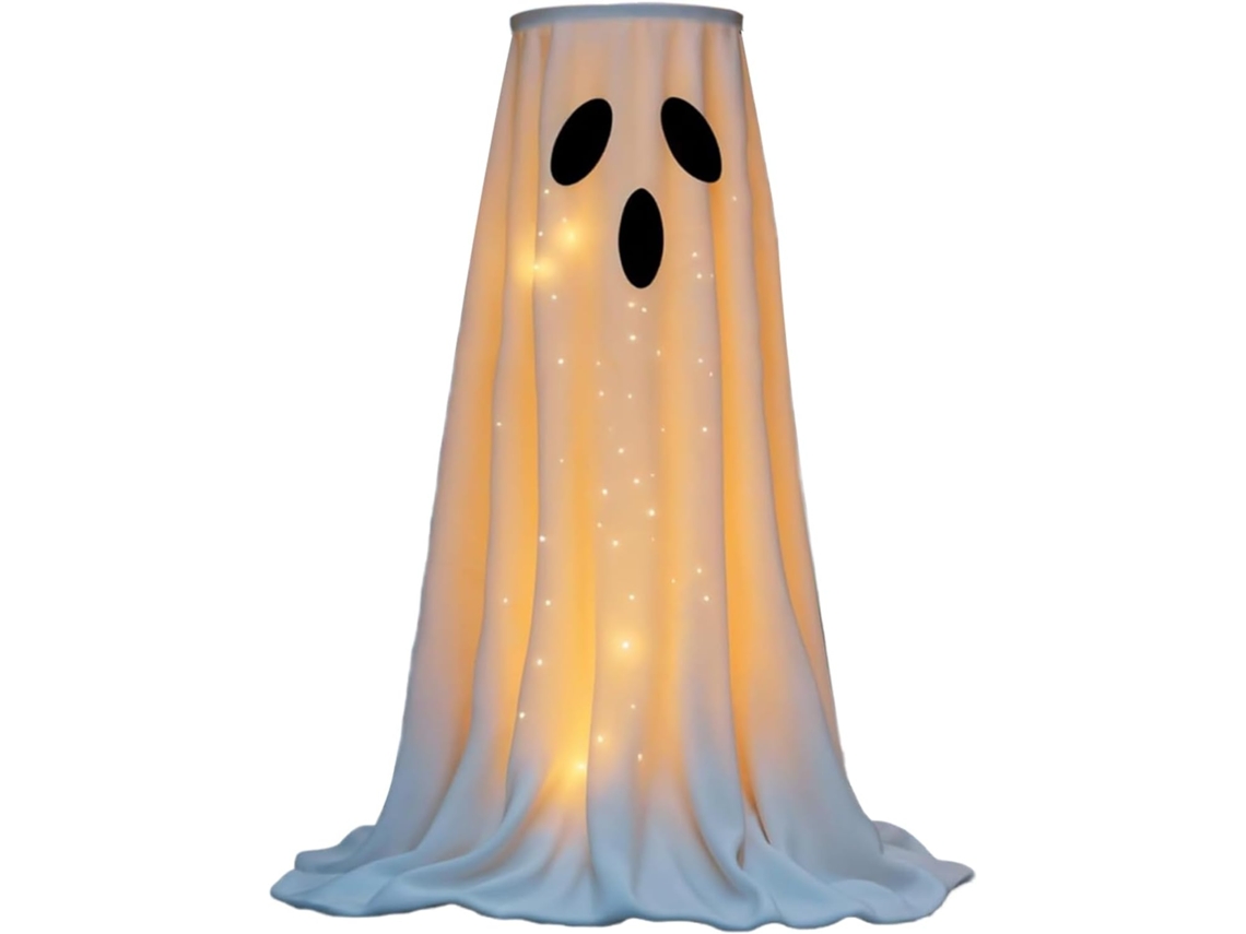 Tigela De Halloween Em Forma De Estatueta, Estatueta Fofa Com Luzes | Decoração De Fantasma Para O