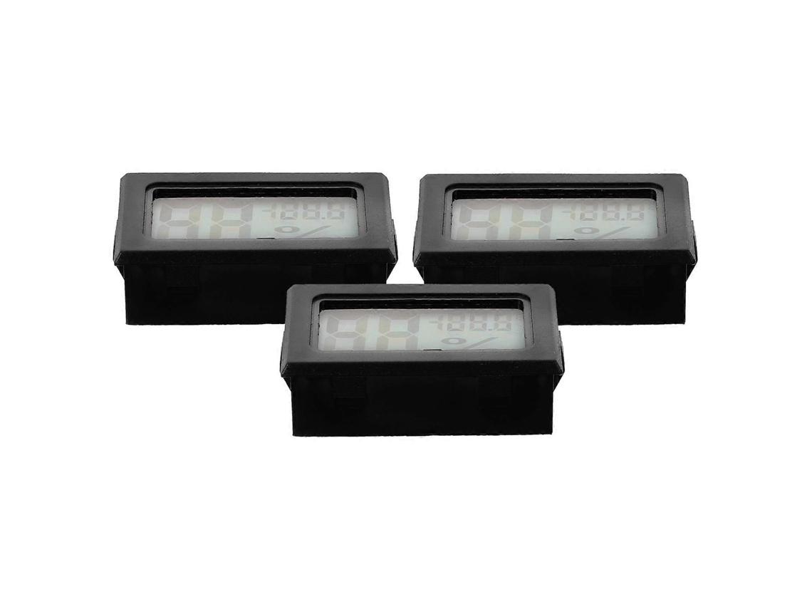 Conjunto De 3 Mini Termômetros E Higrômetros Com Display Digital Para Ambientes Internos