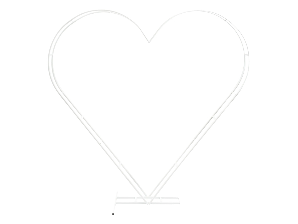 Arco De Casamento, Forma De Coração, Construção De Aço Durável, Branco