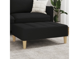 Vidaxl Apoio De Pés 77x55x31 Cm Tecido Preto