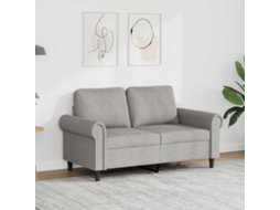 Vidaxl Sofá De 2 Lugares 120 Cm Veludo Cinzento-claro