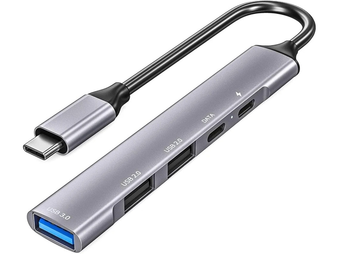 Hub Multifuncional Usb C Compatível Com Vários Dispositivos Com Transmissão E Carregamento De Dados Conector Multifuncional Compacto E