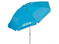 Guarda sol de Praia Antivento com 8 Varetas, 240 Cm, Azul AKTIVE