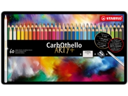 Lápis de Cor STABILO CarbOthello (60 Un - Multicor - Madeira)